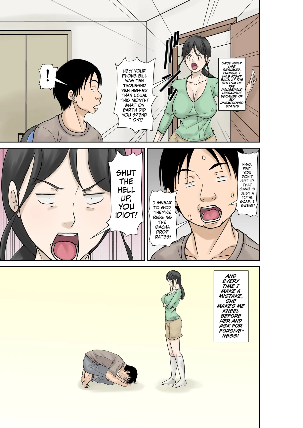 Hentai Manga Comic-Since my mom broke both her hands, it's my duty to take care of her. Episode 2-Read-45